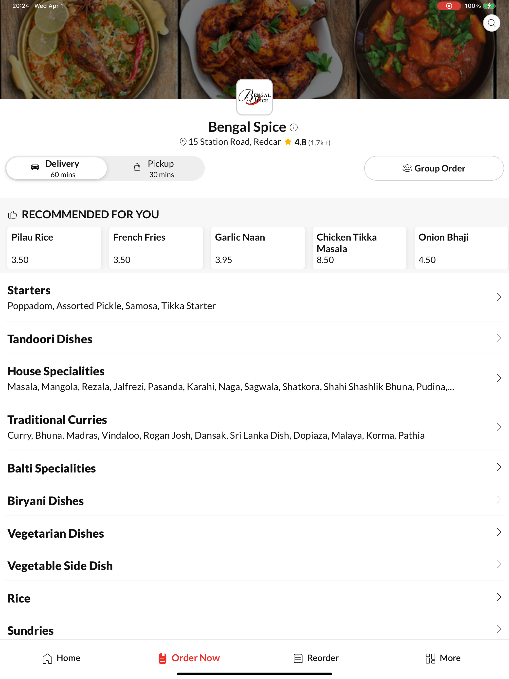 Bengal Spice Redcar