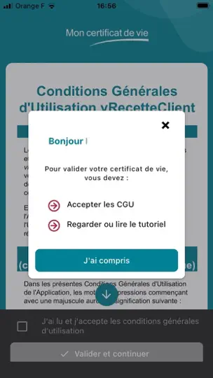 Capture d'écran de Mon Certificat De Vie sur iPhone 6