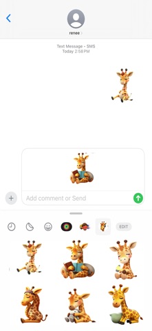 Zzz长颈鹿贴纸 screenshot