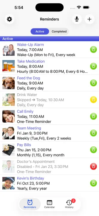 Reminder with Voice Reminders : capture d’écran 1 sur 6