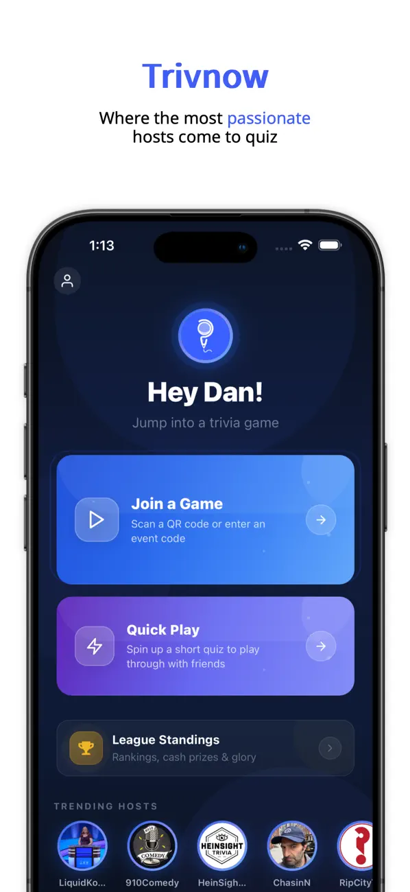 Screenshot #1 pour Trivnow - Trivia Night
