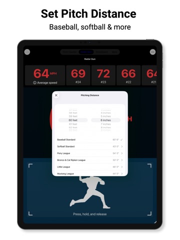 Pitch Counter & Radar Gun iPad screenshot
