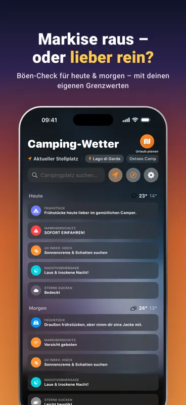 Camping-Wetter: Wind, Sonne screenshot 6 of 8
