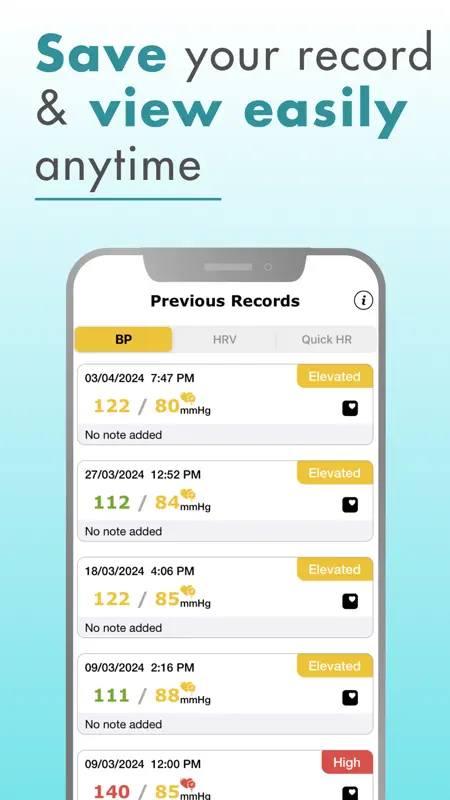 Blutdruck tagebuch app screenshot 3 of 5