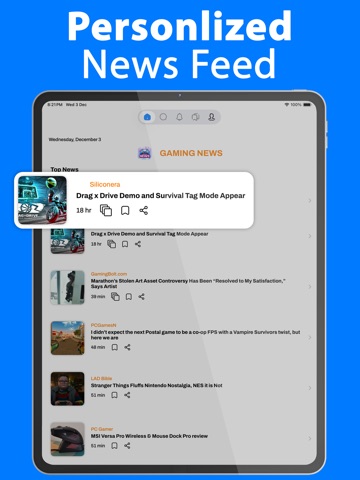 Gaming News and Reviews iPad screenshot