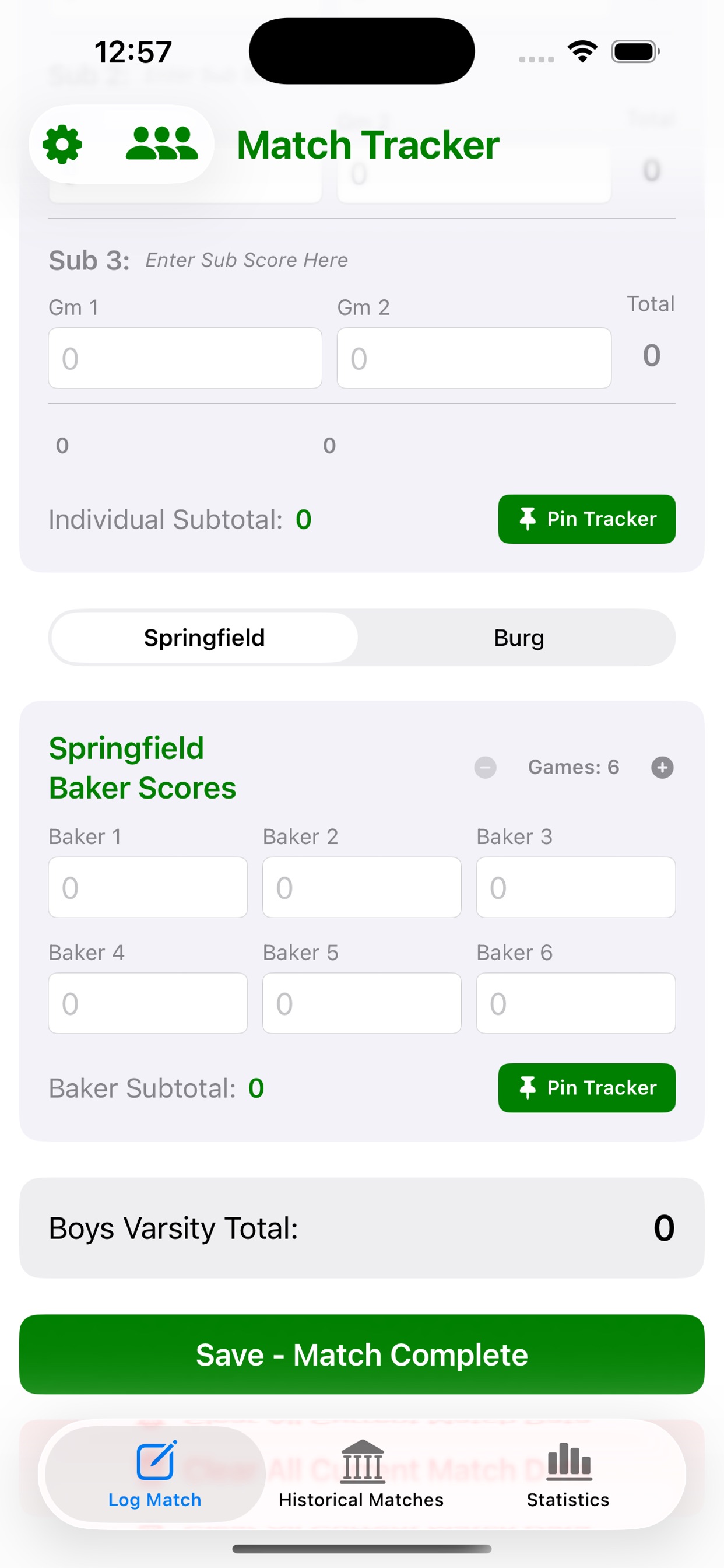 Screenshot 3 of Bowling Match Tracker