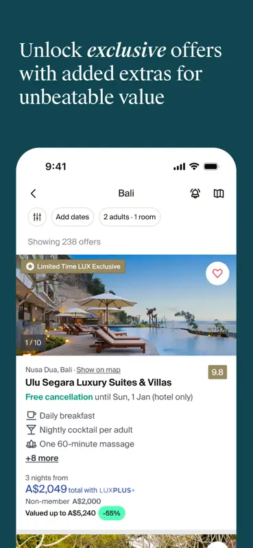 Luxury Escapes: Travel Deals screenshot 5 of 9