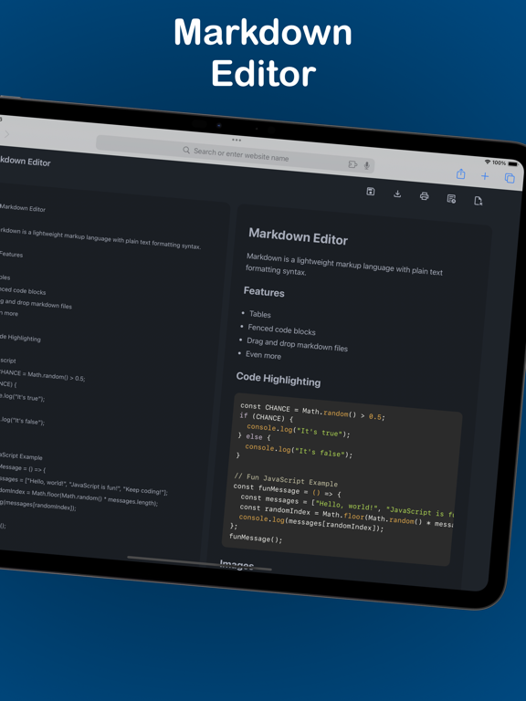 Screenshot #4 pour Markdown Editor for Safari