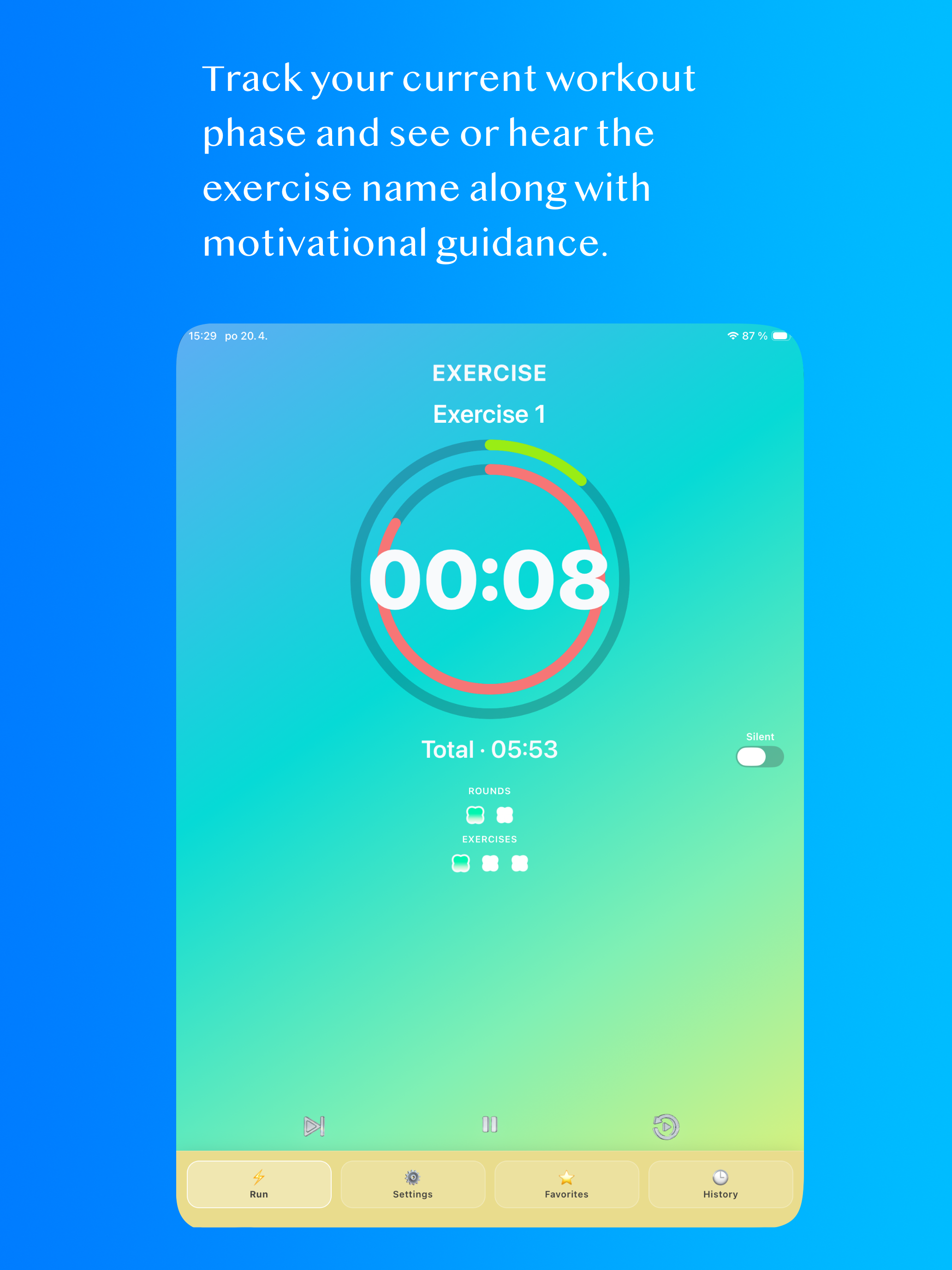 Fitness timer TABATA screenshot 9