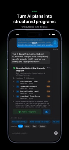 ActivAI: AI Workout Coach screenshot