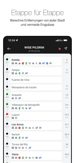 Screenshot von Wise Pilgrim All Caminos auf dem iPhone 2