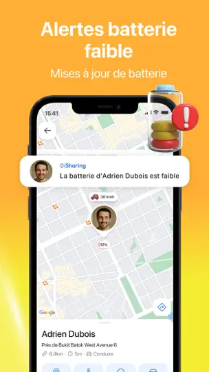 Capture d'écran de ISharing - Localiser Mes Amis sur iPhone 7