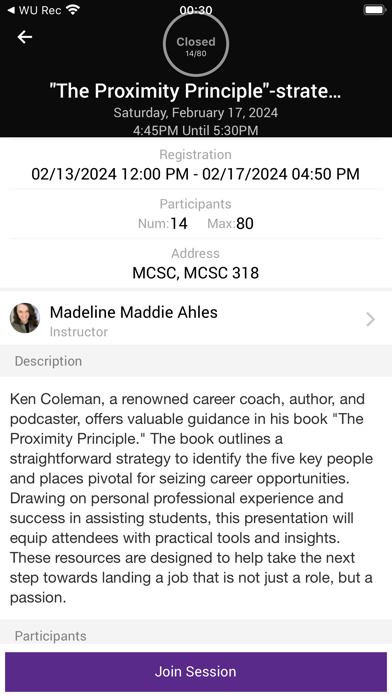 Collegiate Fit Expo Screenshot