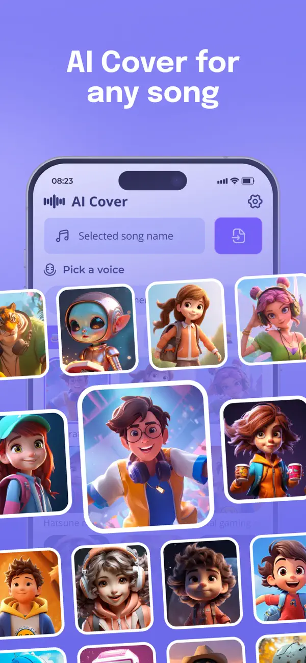 Screenshot #1 pour AI Cover Generator: AI Tunes