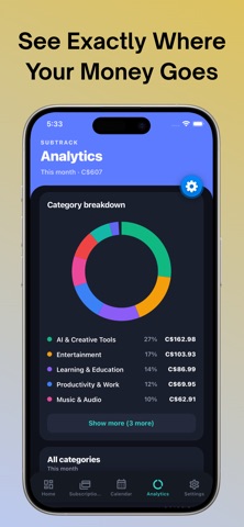 Looply: Subscription Tracker iPhone screenshot