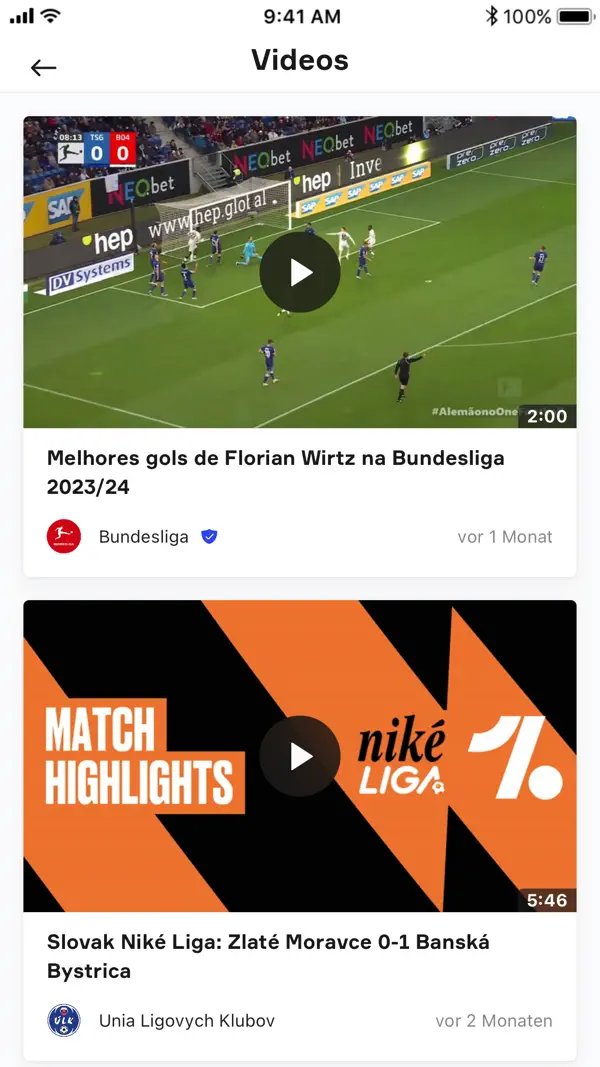 OneFootball - Fußball News iPhone App Screenshot 7 – Sport