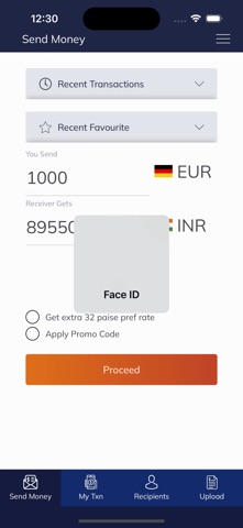 Money2India (Europe) iPhone screenshot