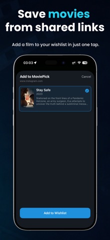 MoviePick - your film diary iPhone screenshot