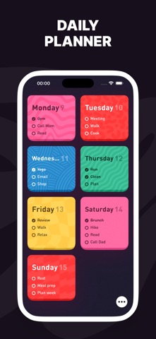 Weekly Calendar App iPhone screenshot