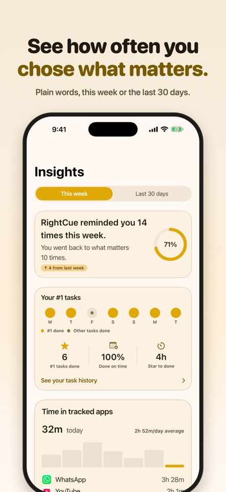 RightCue -  Stay focused screenshot 4
