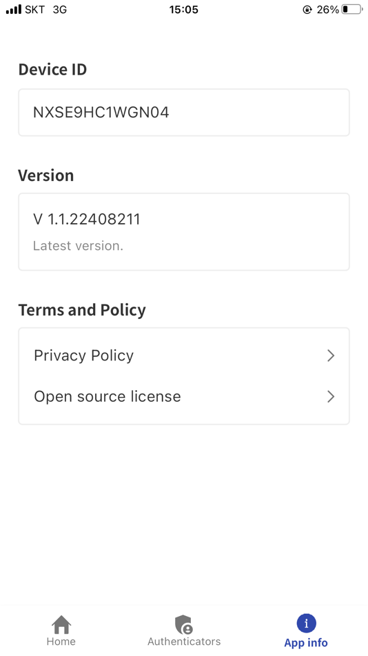 #1. SingleID Authenticator (iOS) 由: SAMSUNG SDS Co.,LTD