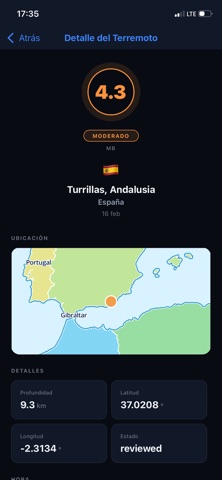Seismo - Alertas de Terremotos iPhone screenshot 3