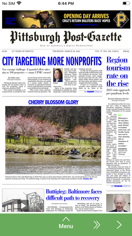 #1. PGe (iOS) 由: Pittsburgh Post-Gazette