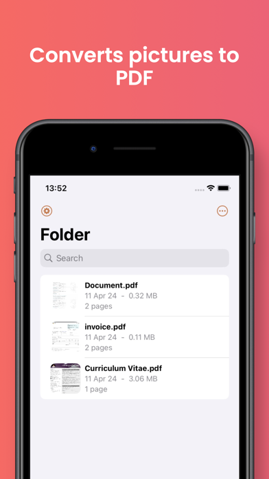 Convert Scanner to PDF Screenshot