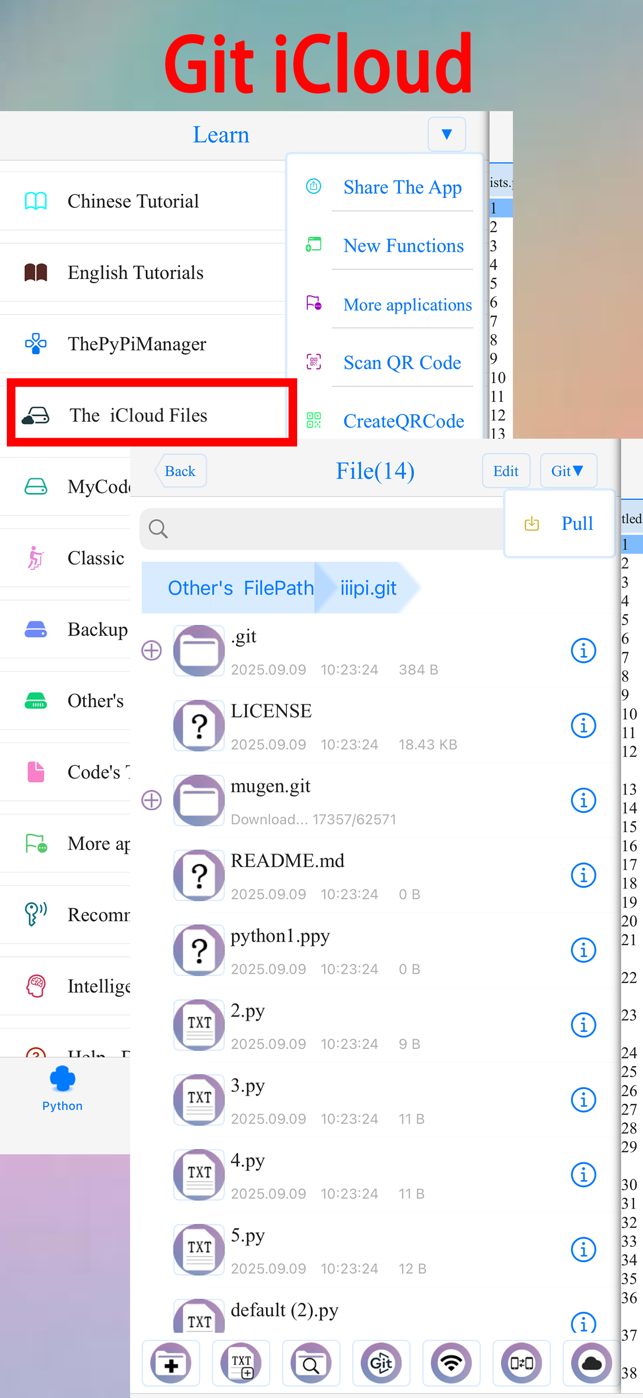 pythoni-run code,autocomplete screenshot 7