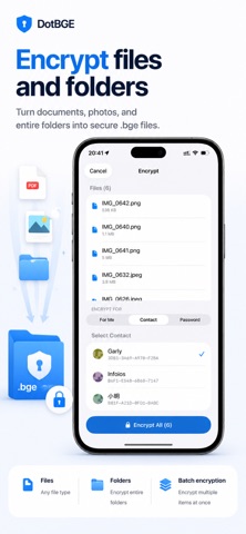 DotBGE: File Encryption iPhone screenshot