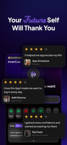 AI Affirmation App | Innercues iPhone screenshot