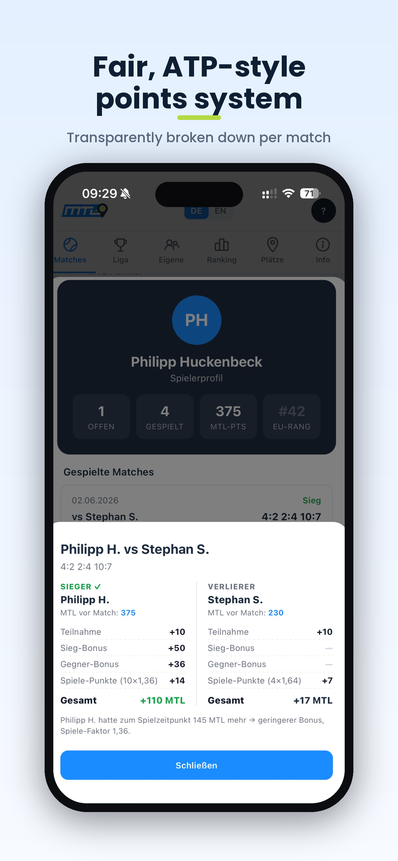 MTL - MyTennisLeague screenshot 8