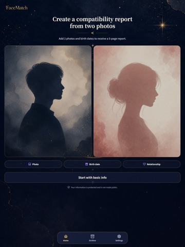 FaceMatch Relationship Report iPad screenshot