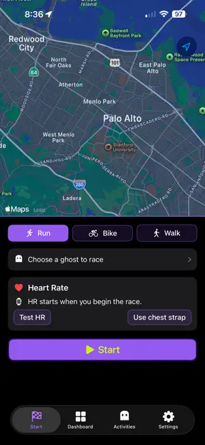 Ghost Race: Run, Bike, Walk screenshot 1
