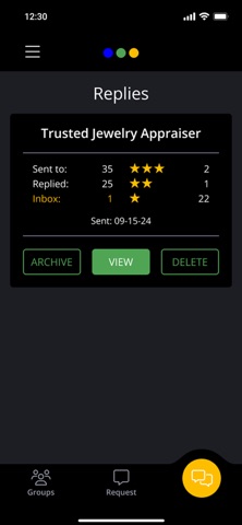 Afiniii iPhone screenshot
