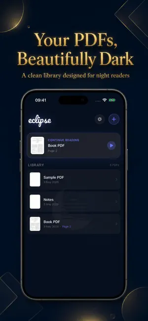 Eclipse: Dark Mode PDF Reader screenshot 1