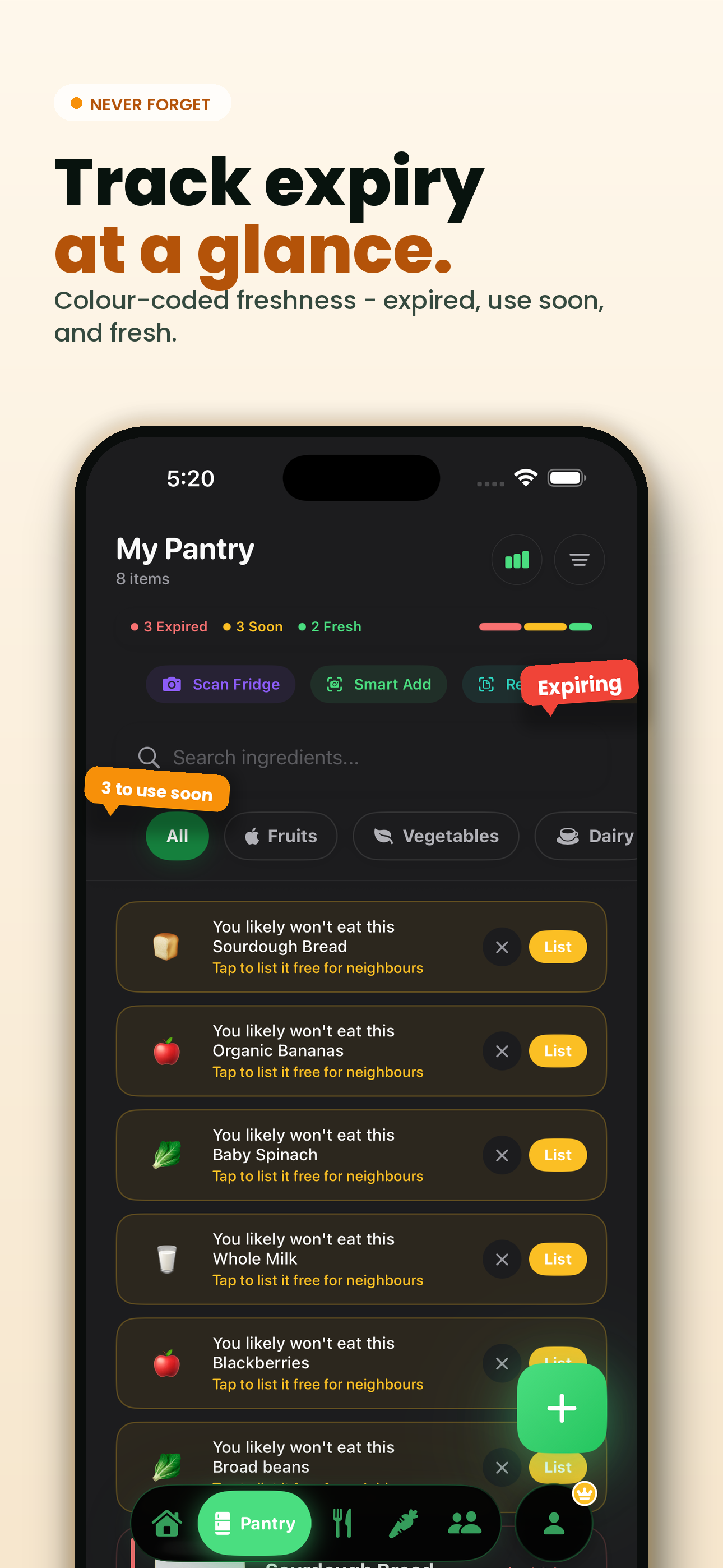 Freshli: AI Pantry & Recipes screenshot 3