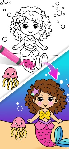 Princess Coloring Book & Pages iPhone screenshot