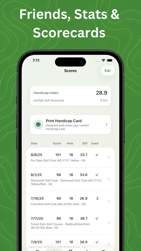 Golf Handicap Tracker & Scores screenshot 8 of 10