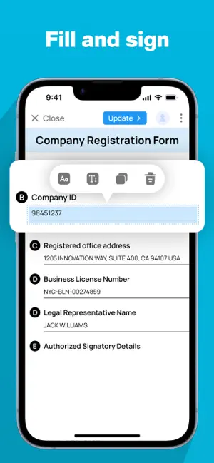 Fill & Sign Documents App, PDF iPhone screenshot 1