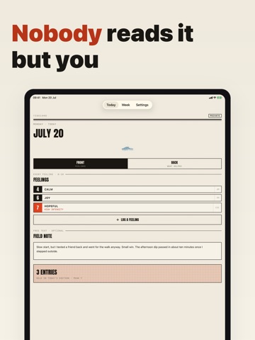 Tidecard: DBT Diary Card iPad screenshot
