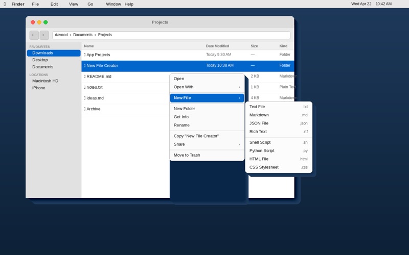 New File Creator screenshot