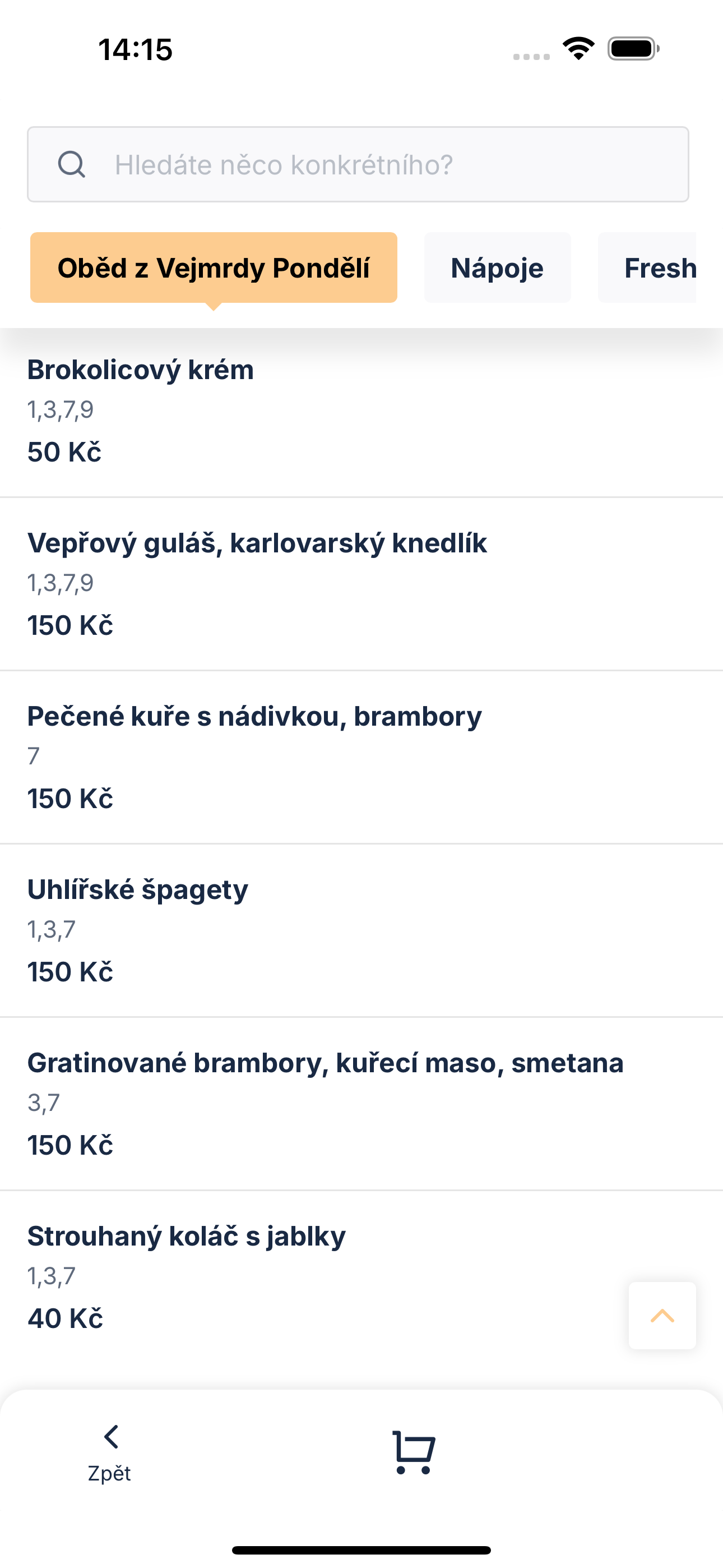 Jídlo z Vejmrdy