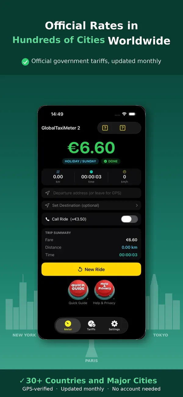 Screenshot #3 pour Global Taxi Fare Calculator