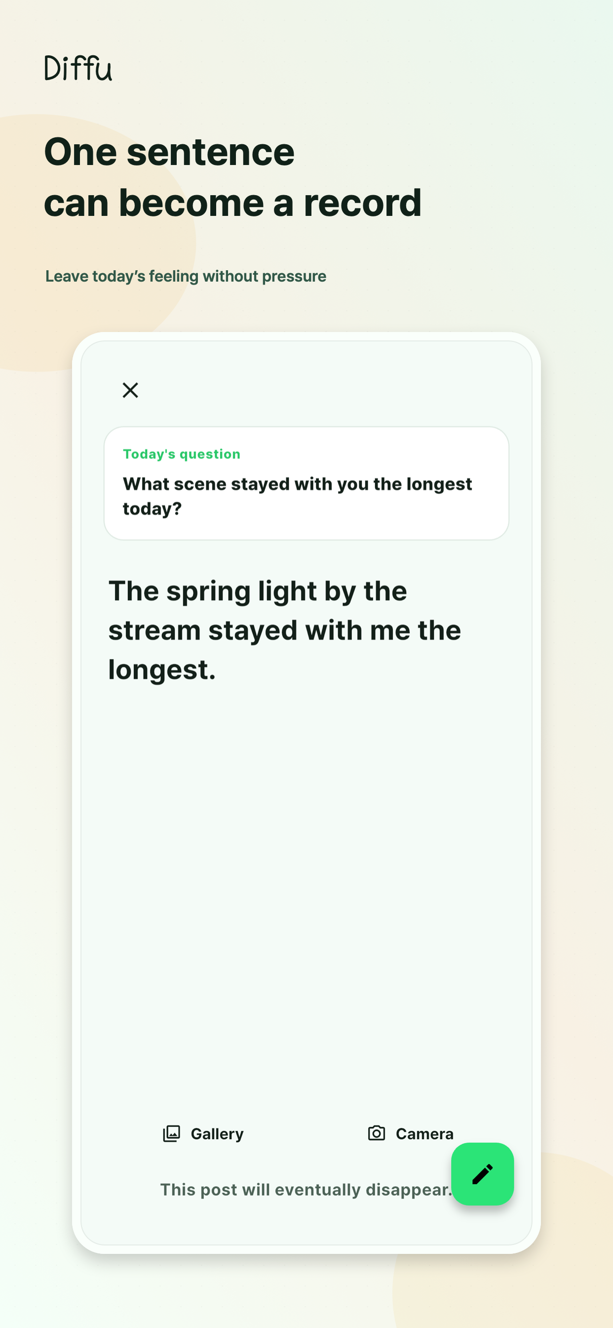Diffu – Emotional Journal Feed screenshot 3