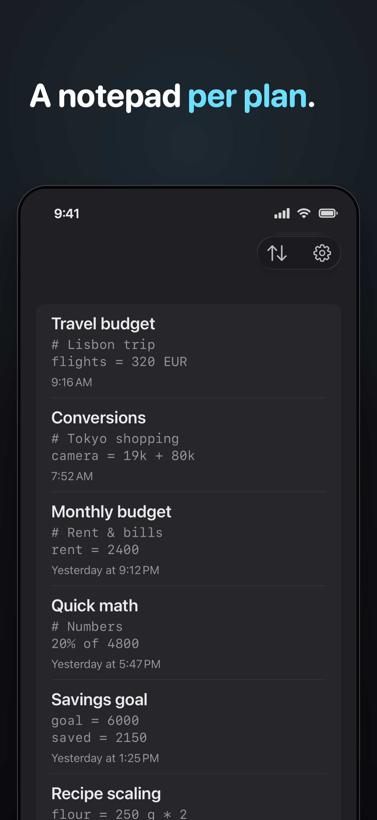 Numline: Calculator Notepad screenshot 7