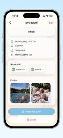 Dopp Swim Journal iPhone screenshot