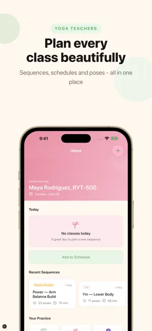 Yoga Instructor Planner - Flow screenshot 1