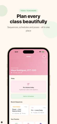 Yoga Instructor Planner - Flow iPhone screenshot