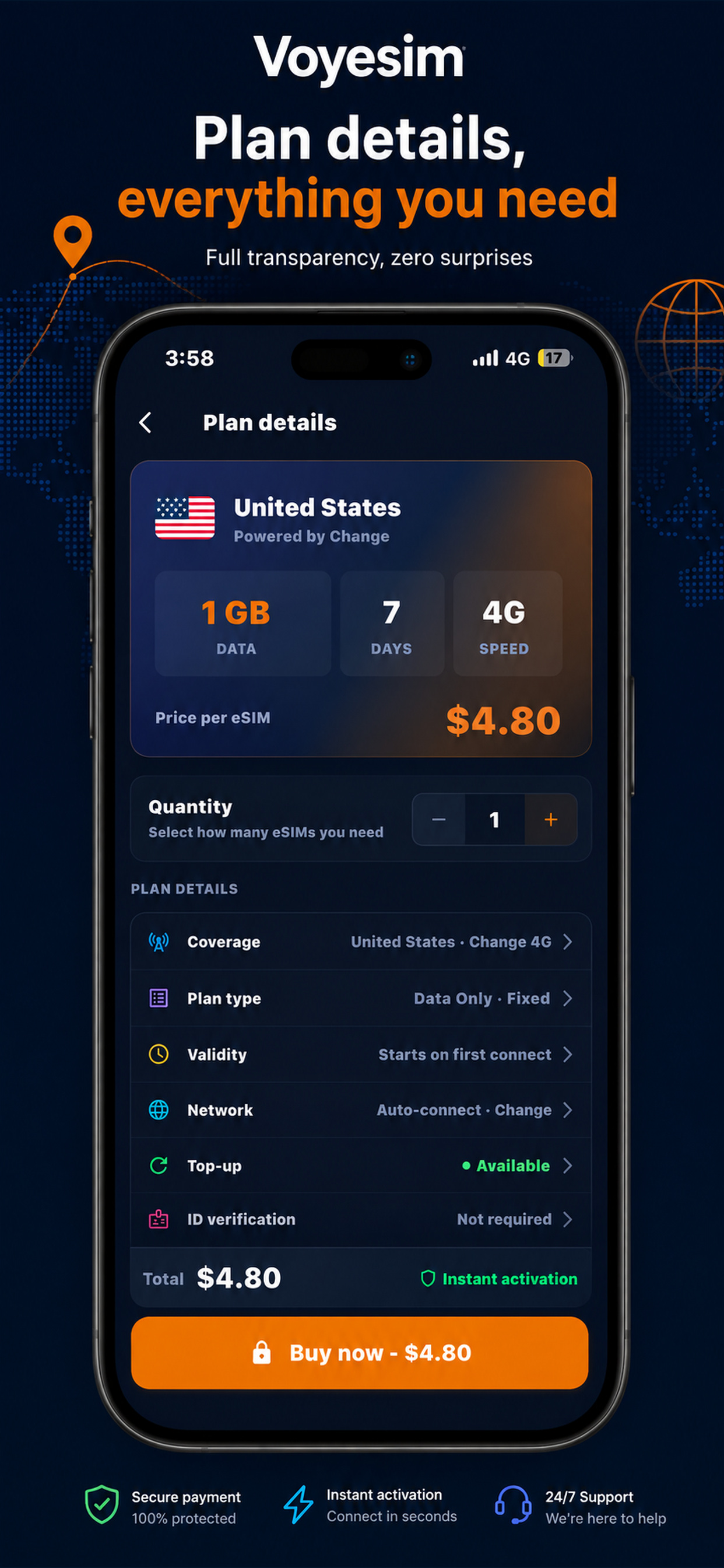 VoyeSim - Travel eSIM screenshot 6